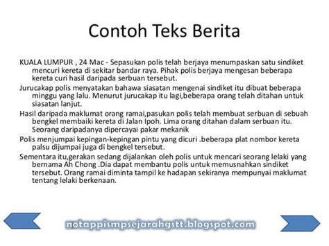 contoh teks liputan berita